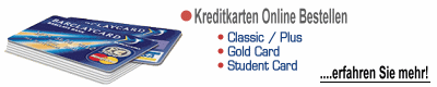 Kreditkarten - VISA Card und Mastercard plus Maestro  Kreditkarte im beliebten Doppel.Hohe Kreditrahmen,niedrige Gebühren,attraktive Zinsen!